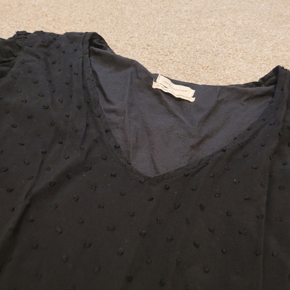 Urban Outfitters Womens Textured Long Sleeve Black Tiered Mini Dress Size XL - Picture 5 of 8